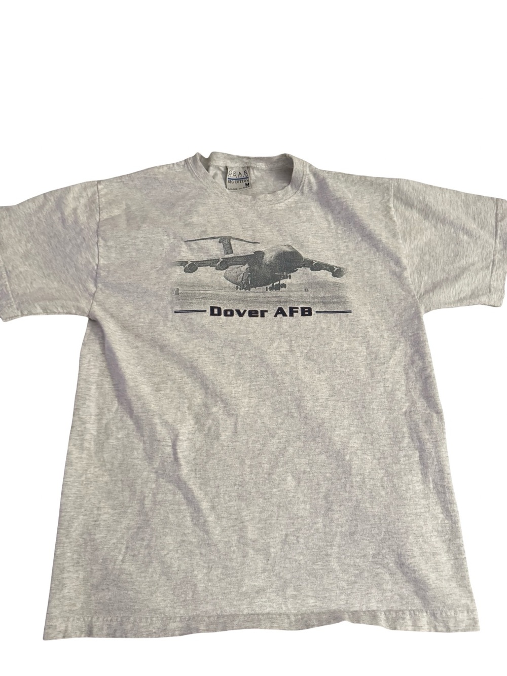 Vintage Gear For Sports military aviation Dover AFB Graphic Tee - Light Gray